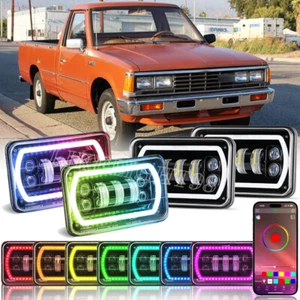 Faros LED de haz alto/bajo RGB DRL proyector para Nissan 720 1983-1986 4x6"" -4 piezas - Imagen 1 de 10