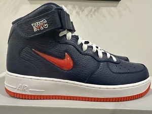Nike Air Force 1 Mid 07 NYC Jewel Midnight Navy Team Orange 315123-402 10.5 - Picture 1 of 20