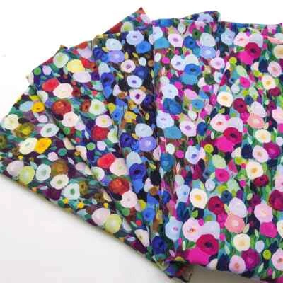 Soft Viscose 55'' Wide By Yard Floral Rayon Fabric Soft Dress Gown Robe Material - Image 1 of 4