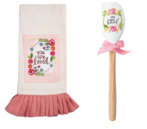 YOU ARE LOVED Cotton Kitchen Tea Towel & Spatula Brownlow NWT Mother's Day Gift - Picture 1 of 1