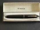 English Boxed Parker Victory In Black With 14ct Gold Parker ?N? Nib