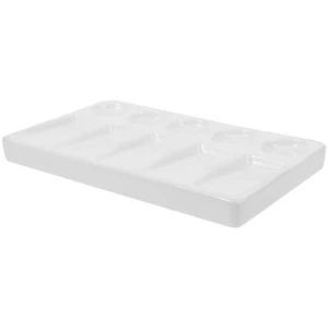10 -Well Rectangular Color Palette Water Paint Travel Porcelain Pallete Tray - Picture 1 of 12