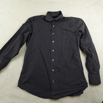 Van Laack Royal Button Up Shirt Mens Size 39 15.5 Black Single Pocket Casual - Image 1 of 4