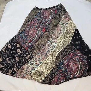 Maxi Falda Carole Little Patchwork Paisley Floral Larga Talla Pequeña De Colección - Imagen 1 de 7