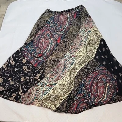 Maxi Falda Carole Little Patchwork Paisley Floral Larga Talla Pequeña De Colección Foto 1 de 4