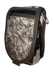 Funda protectora/accesorio con cuero de vaca marrón y blanco Showman - Imagen 1 de 1