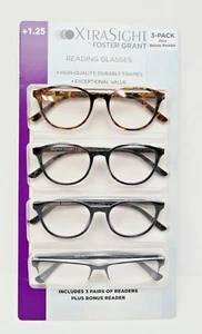4er Pack Foster Grant XTRA SIGHT Mackie & Pacey Lesebrille +1,25 - Bild 1 von 11
