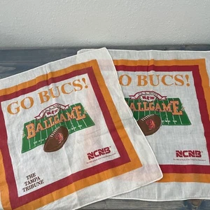 Paquete de 2 pañuelos pañuelos vintage de los Tampa Bay Buccaneers NFL SGA de los años 80 (VV) - Imagen 1 de 4
