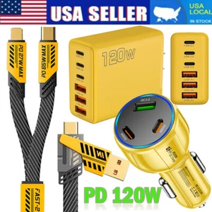 120W Fast Charging USB Type C Wall Charger For iPhone 16 Pro Max 15 14 13 12 11 - Picture 1 of 27