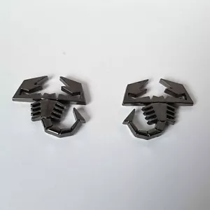 2 Gun Metal Grey 3D Metal Scorpion Badges Emblem for Chevrolet Matiz Cruze Aveo - Picture 1 of 7