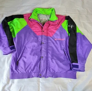 Chaqueta de esquí Phoenix Gore-Tex Duck Down años 90 púrpura y neón hecha en GB - talla grande - Imagen 1 de 12