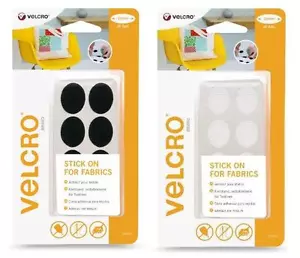 Klettverschluss® Marke zum Aufkleben für Stoffe Ovale 24 mm x 8 Sets - Bild 1 von 3