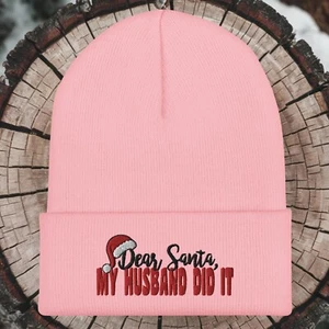Dear Santa My Husband lo hizo Navidad gorro tejido para mujer - Imagen 1 de 30
