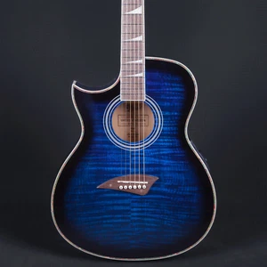 Lindo Left Handed ORG-SL Slim Blue Electro Acoustic Guitar and Padded Gigbag - Picture 1 of 12