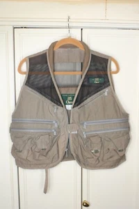 Gilet vintage Orvis da uomo pesca a mosca verde oliva taglia grande 26 x 21 - Foto 1 di 7