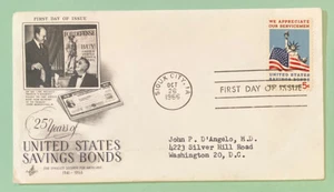Sc 1320 5c 1966 We Appreciate Our Servicemen FDC ArtCraft w/Ayerst Enclosure - Picture 1 of 3
