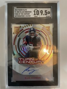 Bijan Robinson 2023 Elite Turn Of The Century Rookie Auto #180/249 POP-1!