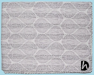 Kantha одеяло хиппи покрывало домашний декор Ralli серый покрывало хлопок плед - Изображение 1 из 4