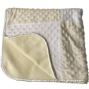 Spasilk | Yellow White Minky Dot Plush Fleece Lined Satin Trim Baby Blanket