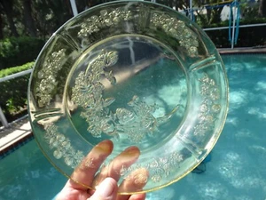Plato de cena Federal Amber Depression Glass Sharon 9 1/4" buen estado usado - Imagen 1 de 12