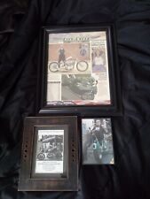 Indian LARRY Motorcycles - Framed Rare Magazines & 1/1 PHOTO