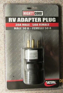 RV Power Cord Adapter 30 Amp Male to 50 Amp Female Non Locking Valterra A10-3050 - Picture 1 of 6