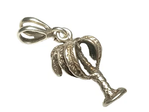 Ciondolo in argento sterling con palma - lunghezza 7/8 pollici - .925 - Foto 1 di 3