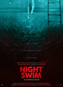 POSTER FILM NUOTO NOTTE 2 LATI ORIGINALE ADVANCE IN PERFETTE CONDIZIONI 27x40 WYATT RUSSELL HORROR - Foto 1 di 4