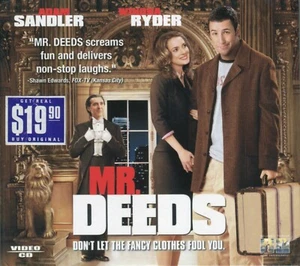2002 Mr. Deeds - Adam Sandler, Winona Ryder Original Video CD VCD Set Rare OOP - Foto 1 di 3