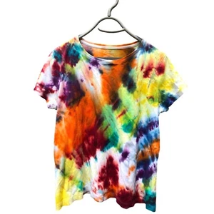 Altered Tie Dyed Womens St Johns Bay Tee Shirt Size Large Multicolor - Picture 1 of 10