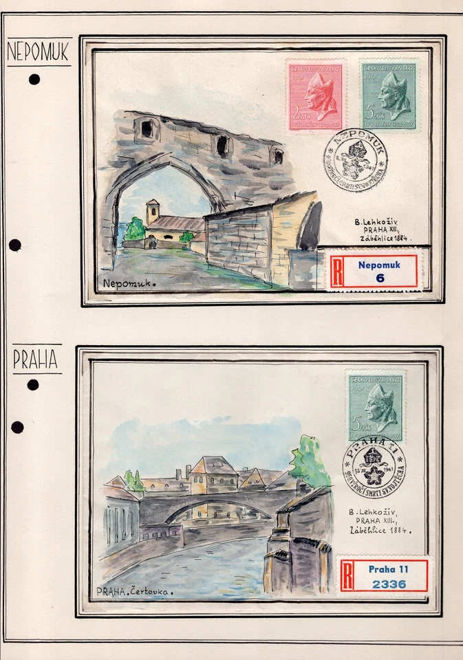 M26396 Segunda Guerra Mundial/POST SEGUNDA GUERRA MUNDIAL ÚNICA ORIGINAL PINTADA A MANO ACUARELA CUBIERTA REGISTRADA Foto 1 de 1