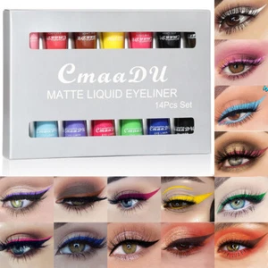 Colorful Tattoo Liquid Eyeliner Sets Microblading Eye Liner Enhancer Waterproof - Picture 1 of 6