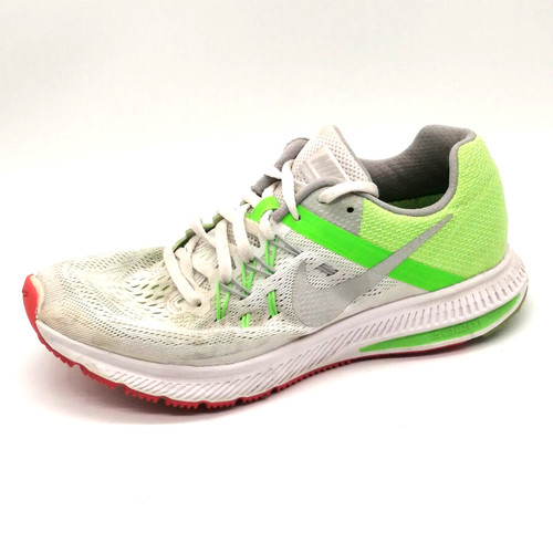 Sneaker da donna Nike Zoom WinFlo 2 verdi bianche stringate scarpe da passeggio top basse 8