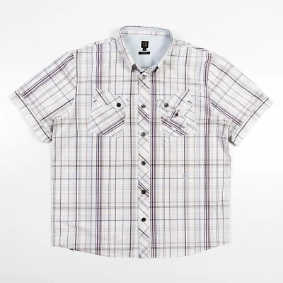 CAVI Shirt Casual Button Down Collar 100% Cotton Multicolor Plaid Men’s 2XL  - Image 1 of 4