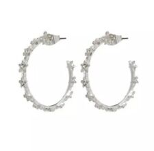 SOLD OUT NEW Luv Aj Mini Pave Star Hoops Silver