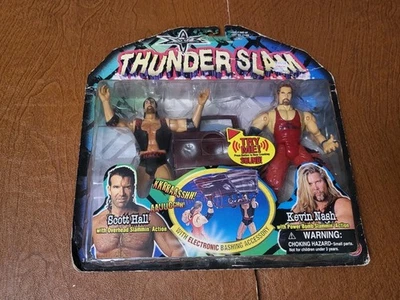 Фигурки рестлеров WCW NWO Thunder Slam Scott Hall Kevin Nash упаковка 2 шт. 2000 Toybiz - Изображение 1 из 4