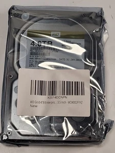 WD Gold 4TB Enterprise WD4002FYYZ 7200 RPM 6Gb/s 128MB 3.5" Internal Hard Disk - Picture 1 of 4