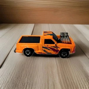 Vintage 1990 Hot Wheels Super California Custom Bod-Acious Orange Pickup Truck - Bild 1 von 7