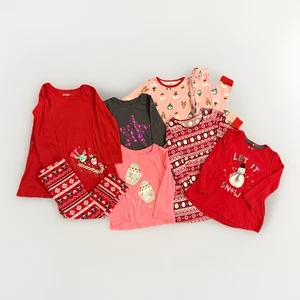 Toddler Girl 3T Mixed Lot Christmas Holiday Winter 8Pcs Dress Tee Legging Pajama - Picture 1 of 21