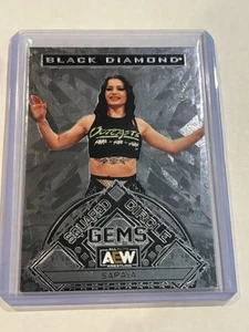 Gemas circulares cuadradas AEW 2024 cubierta superior diamante negro 96/99 Paige Saraya - Imagen 1 de 3