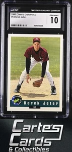 Derek Jeter 1992 Classic Draft Picks #6 New York Yankees Hall of Fame CGC 10 - Picture 1 of 2