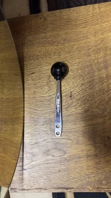 Vintage Hurst Performance Straight Shifter with solid Black knob. - Image 1 of 4