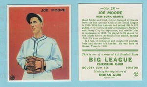 1933 Goudey Baseball Reprint # 231 Joe Moore --New York Giants --Box 741 - Picture 1 of 1