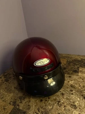 Casco de moto THH T-380 cara abierta vino mediano Foto 1 de 4