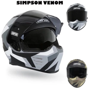 Simpson Venom Full Face Motorcycle Motorbike Sports Touring Helmet ECE 22-06 - Picture 1 of 15