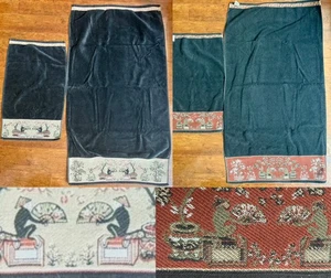 VINTAGE SAN ISIDRO BESTICKT MONKY HERGESTELLT IN BRASILIEN (1) BAD & (1) HANDTUCH SET - Bild 1 von 6