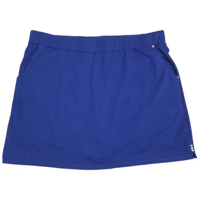 Quackery Factory Skort Size 2X Plus Stretchy Pockets Rhinestone Blue Womens - Image 1 of 4