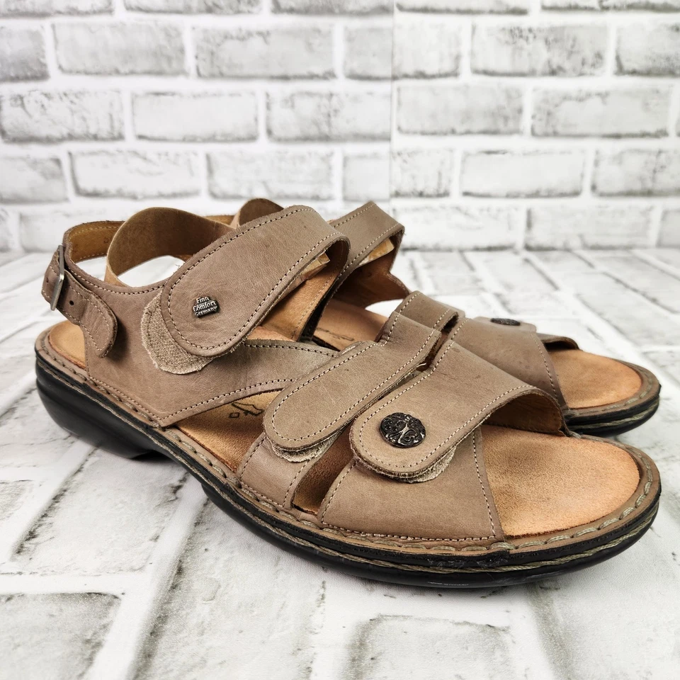 Sandalias Finn Comfort Gomera para mujer EE. UU. 10,5 UE 42 con plantilla de cuero tostado correa ajustable Foto 1 de 4
