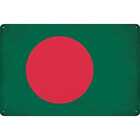 Blechschild Wandschild 18x12 cm Bangladesch Fahne Flagge Geschenk Deko