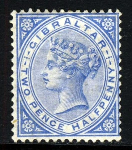 GIBRALTAR Queen Victoria 1886 2½ Pence Blue Wmk Crown CA SG 11 MINT - Picture 1 of 2